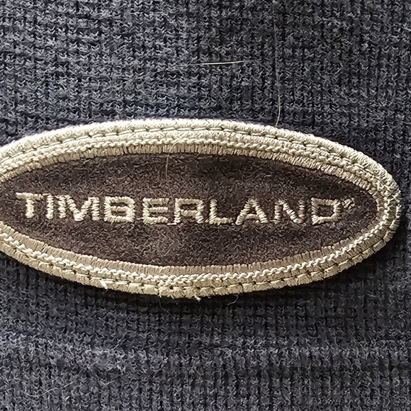 Two-tone Timberland Logo Long Sleeve Blue Gray Size - Large - Picture 3 of 5